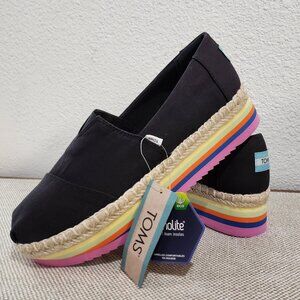 TOMS Womens Alpargata Platform Rope High Slip On Size 9